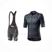 2021 Maillot Cyclisme Castelli Profond Bleu Manches Courtes Et Cuissard (5)